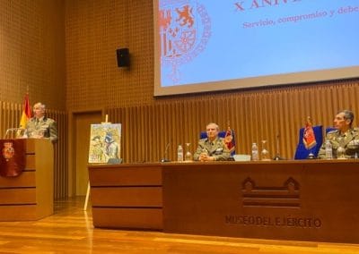 Rueda de prensa del coronel jefe de la Guardia Real