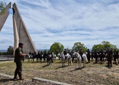 Nuestra unidad de caballería atendiendo a las explicaciones de la Batalla de Talavera