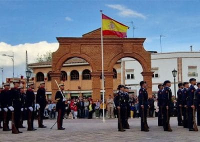 Unidades del Grupo de Honores durante el acto militar en Sonseca