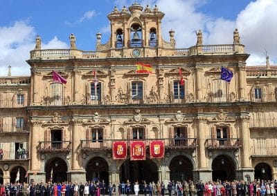 Fotografía de la parada militar que tuvo lugar el 17 de septiembre durante el ejercicio Salamanca 2023