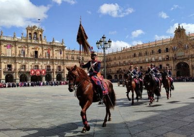 Fotografía de la parada militar que tuvo lugar el 17 de septiembre durante el ejercicio Salamanca 2023