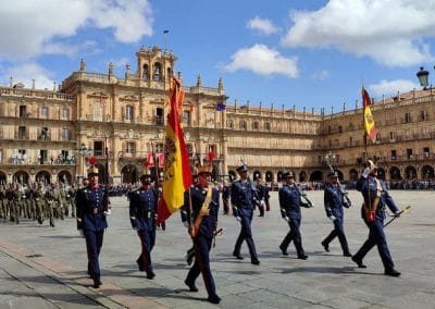 Fotografía de la parada militar que tuvo lugar el 17 de septiembre durante el ejercicio Salamanca 2023