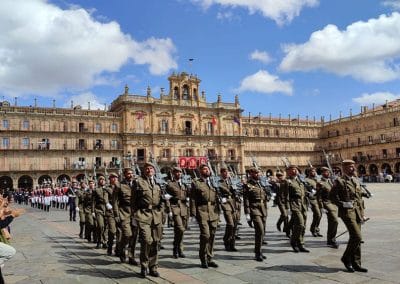 Fotografía de la parada militar que tuvo lugar el 17 de septiembre durante el ejercicio Salamanca 2023